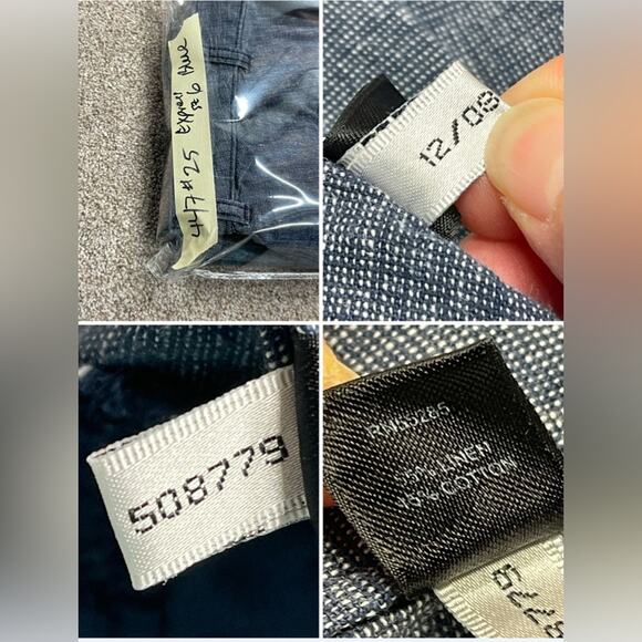 blue linen bohemian hippie trendy fashion Express bootcut mid rise pants sz 6 - Picture 7 of 13